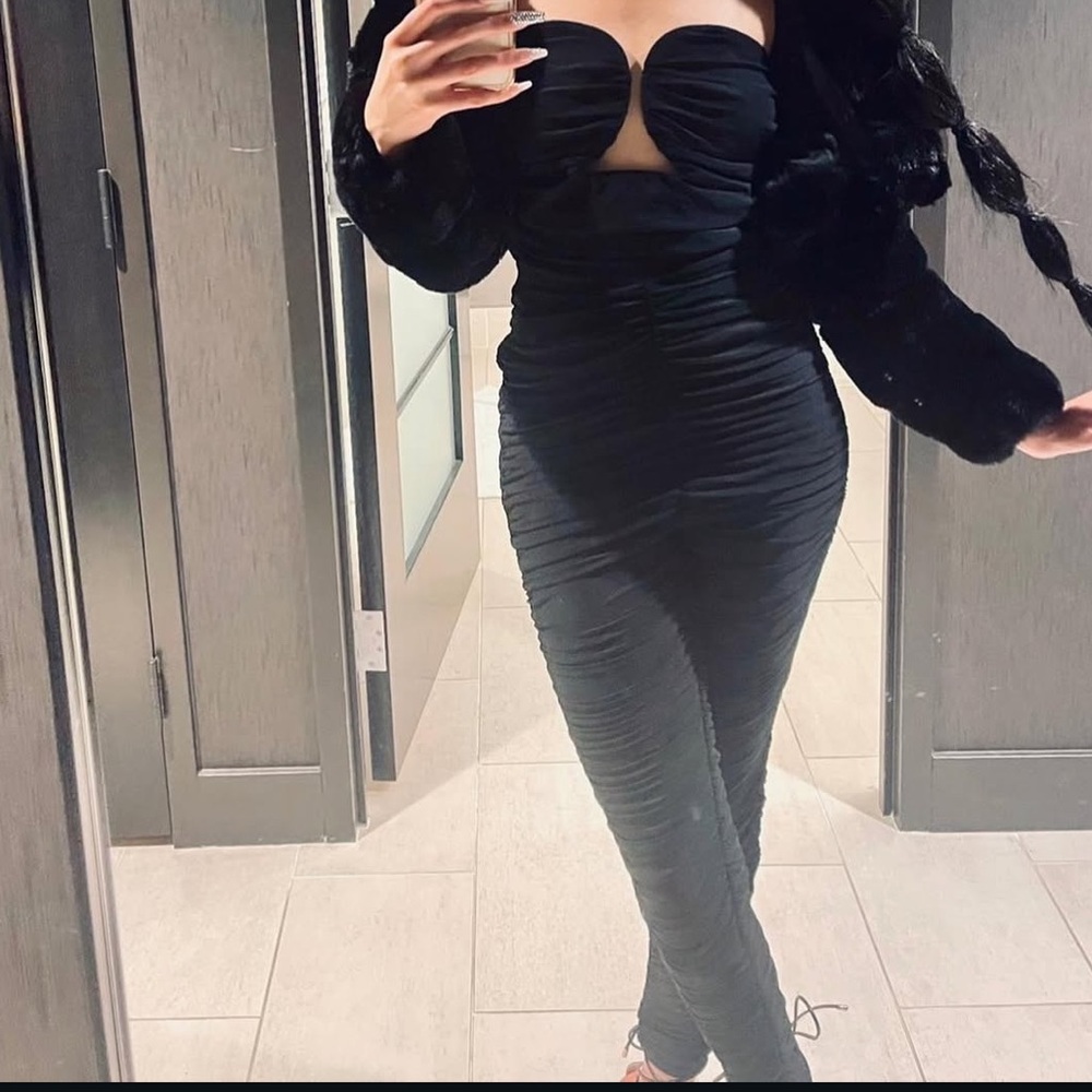 PrettyLittleThing Black Dressy Jumpsuit